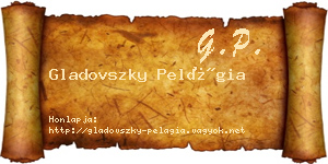Gladovszky Pelágia névjegykártya