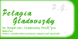 pelagia gladovszky business card